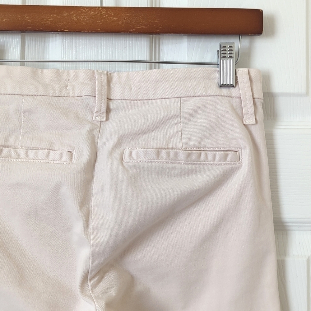J Brand Classic High Waisted Ankle Cropped Twill Skinny Pants Beige 24 - Picture 12 of 13